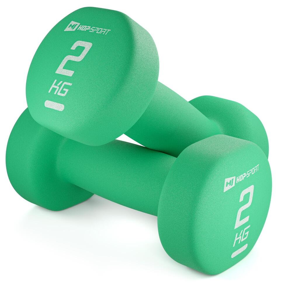 Zestaw hantelek żeliwnych neoprenowych 2x2kg