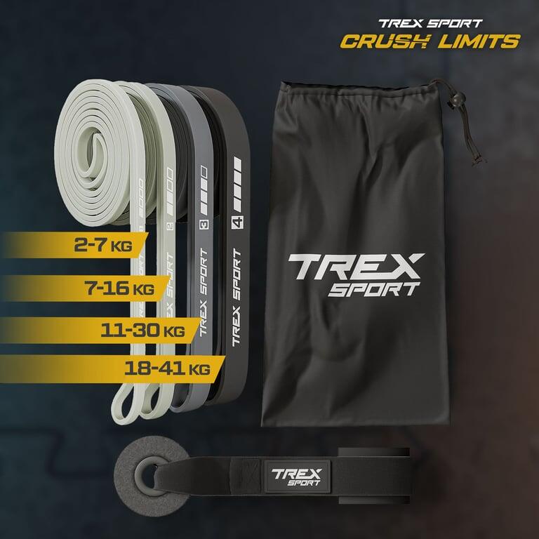 Set d'élastiques de résistance 4 pcs Trex Sport TX-004PB avec ancre 2/7