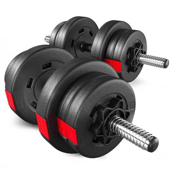 Zestaw hantli do treningu siłowego 2x10kg Hop-Sport HS-CD2x10 kompozytowe
