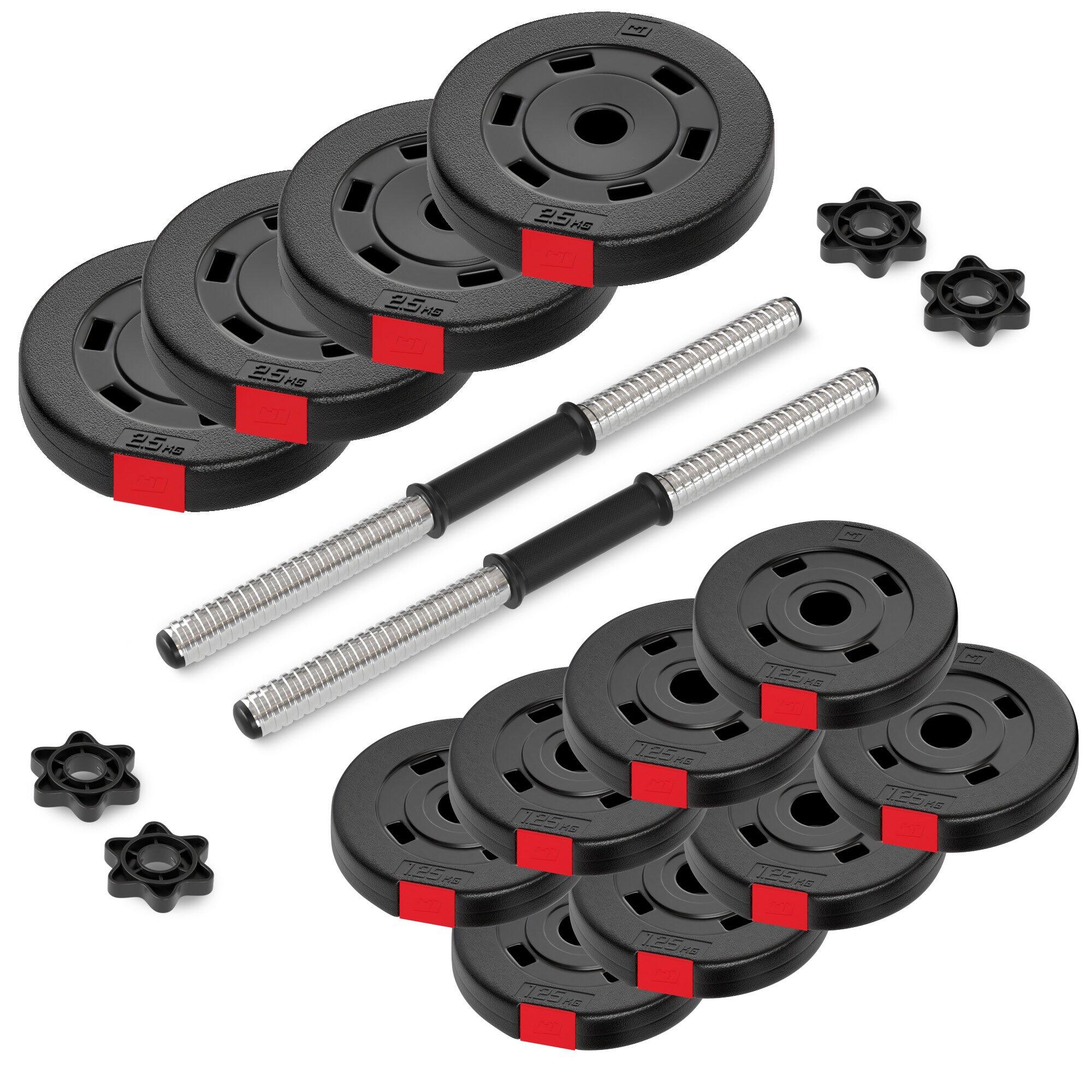 Nakládací činkový set Hop-Sport 2x10 kg 7/7