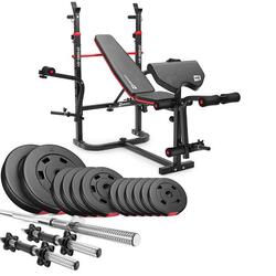 Ensemble de musculation composite Hop-Sport Premium 38kg avec banc HS-1065