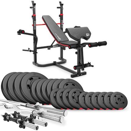 Ensemble de musculation composite Hop-Sport Premium 105kg avec banc HS-1065