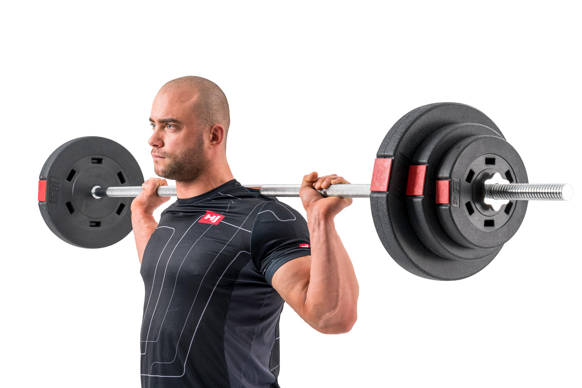 Ensemble de poids composites barre Hop-Sport Premium 58kg 2/7