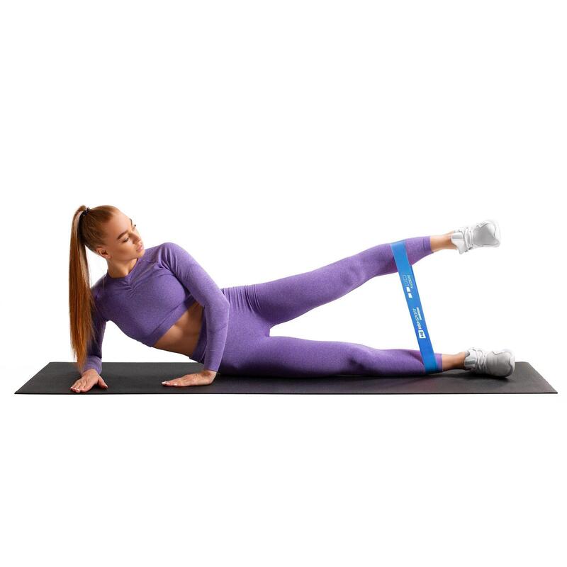 Set 4 benzi de rezistență Hop-Sport 600x75mm albastru