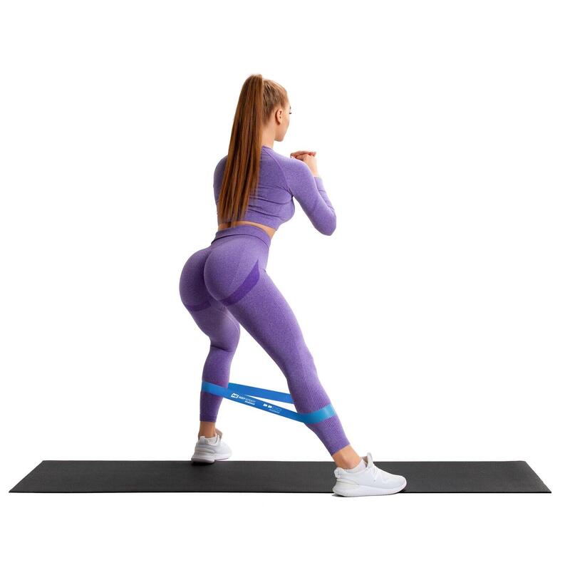 Set 4 benzi de rezistență Hop-Sport 600x75mm albastru