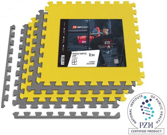 Tappetino puzzle EVA 1cm nero - 4 pezzi