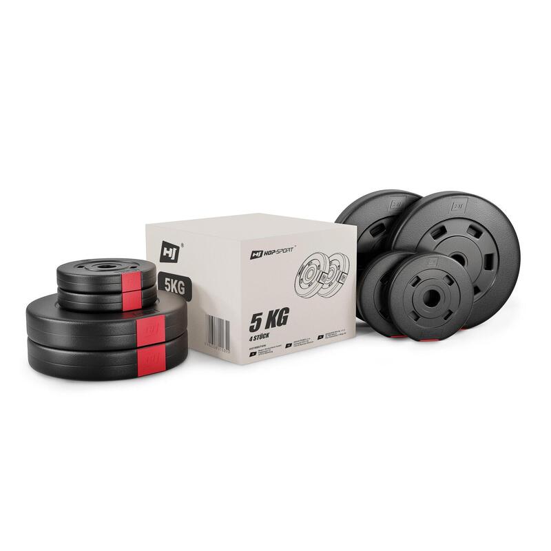 Set greutăți compozite Hop-Sport HS-C20E 20kg 4x5kg