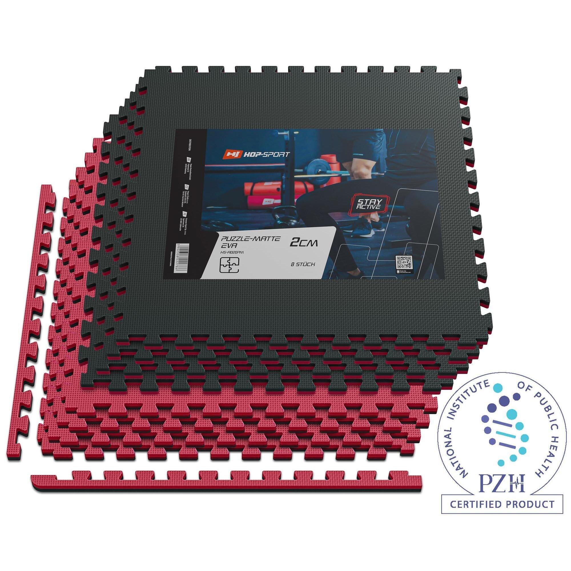 HOP-SPORT Podložka puzzle 2 cm Hop-Sport - 8 ks 240 × 120 cm