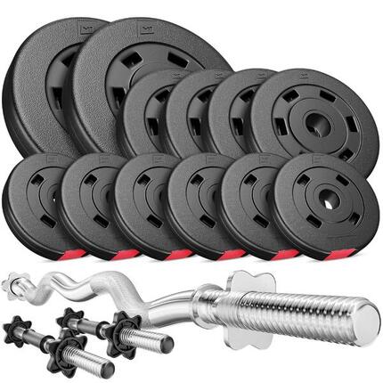 Zestaw obciążeń kompozytowych sztanga Hop-Sport Premium 36kg