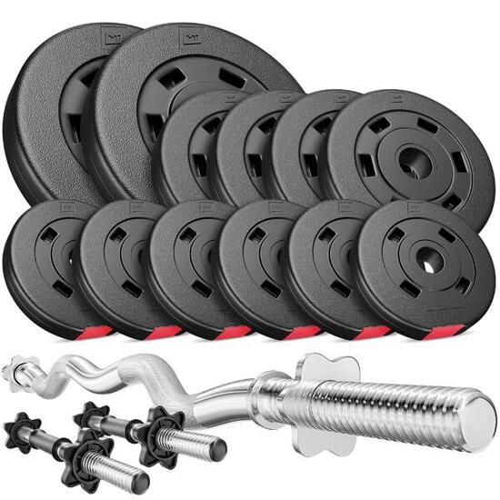 Zestaw obciążeń kompozytowych sztanga Hop-Sport Premium 36kg