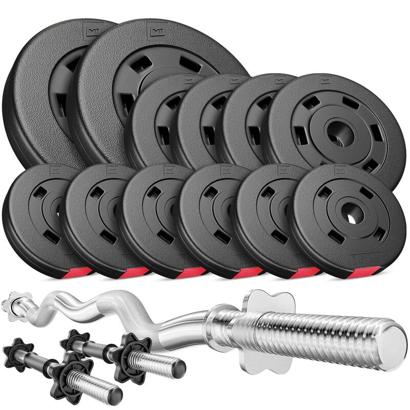 Zestaw obciążeń kompozytowych sztanga Hop-Sport Premium 36kg