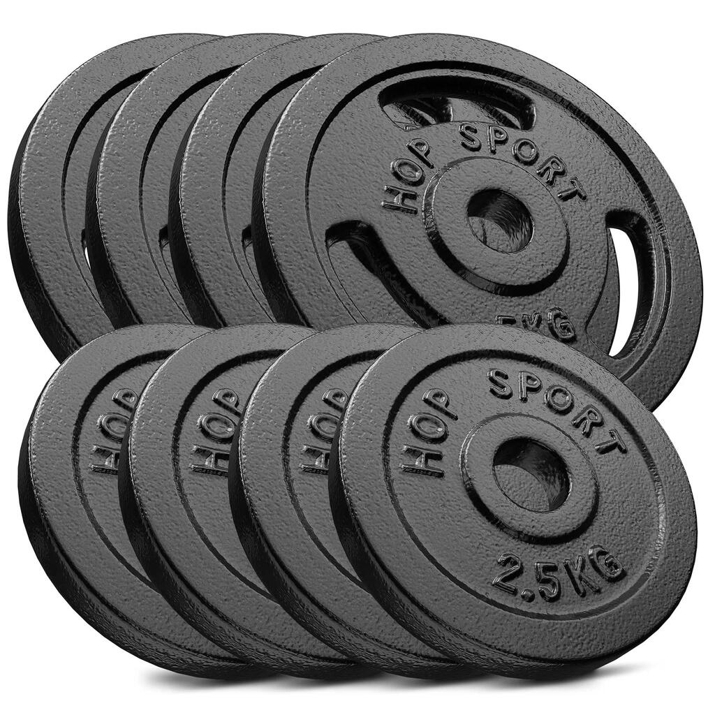Комплект чугунени тежести за щанга Hop-Sport HS-I30B 30kg (4x5, 4x2.5)