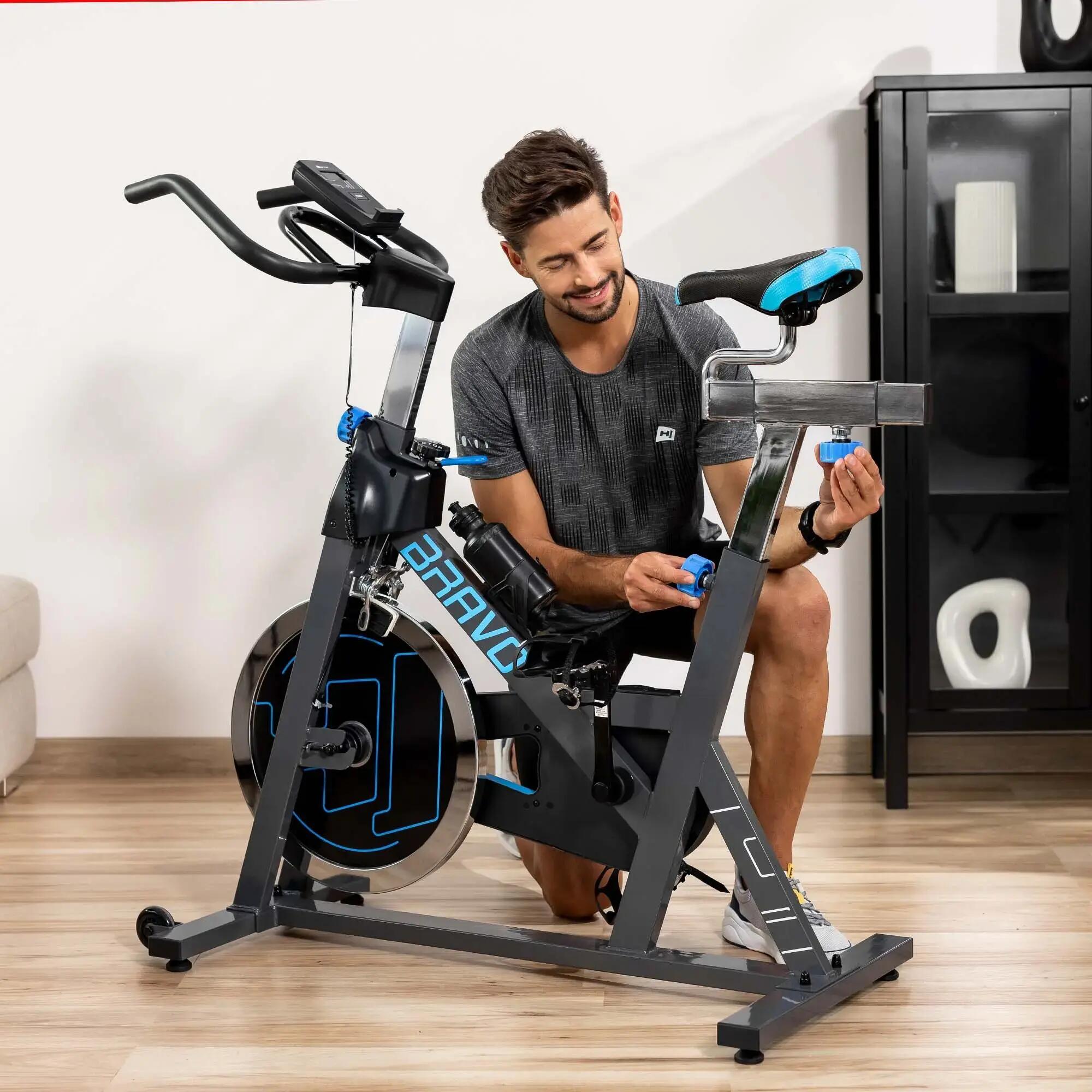 Stationäres-Trainingsfahrrad Indoor Bike Hop-Sport Bravo 7/7