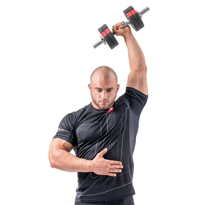 Bară antrenament forță Hop-Sport 40 cm (30 mm) dreaptă