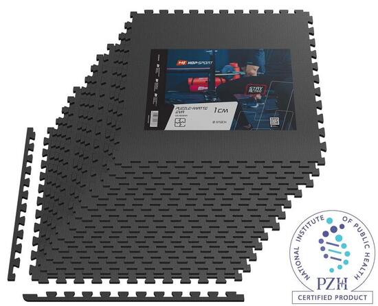 Tappetino puzzle EVA 1cm nero - 12 pezzi