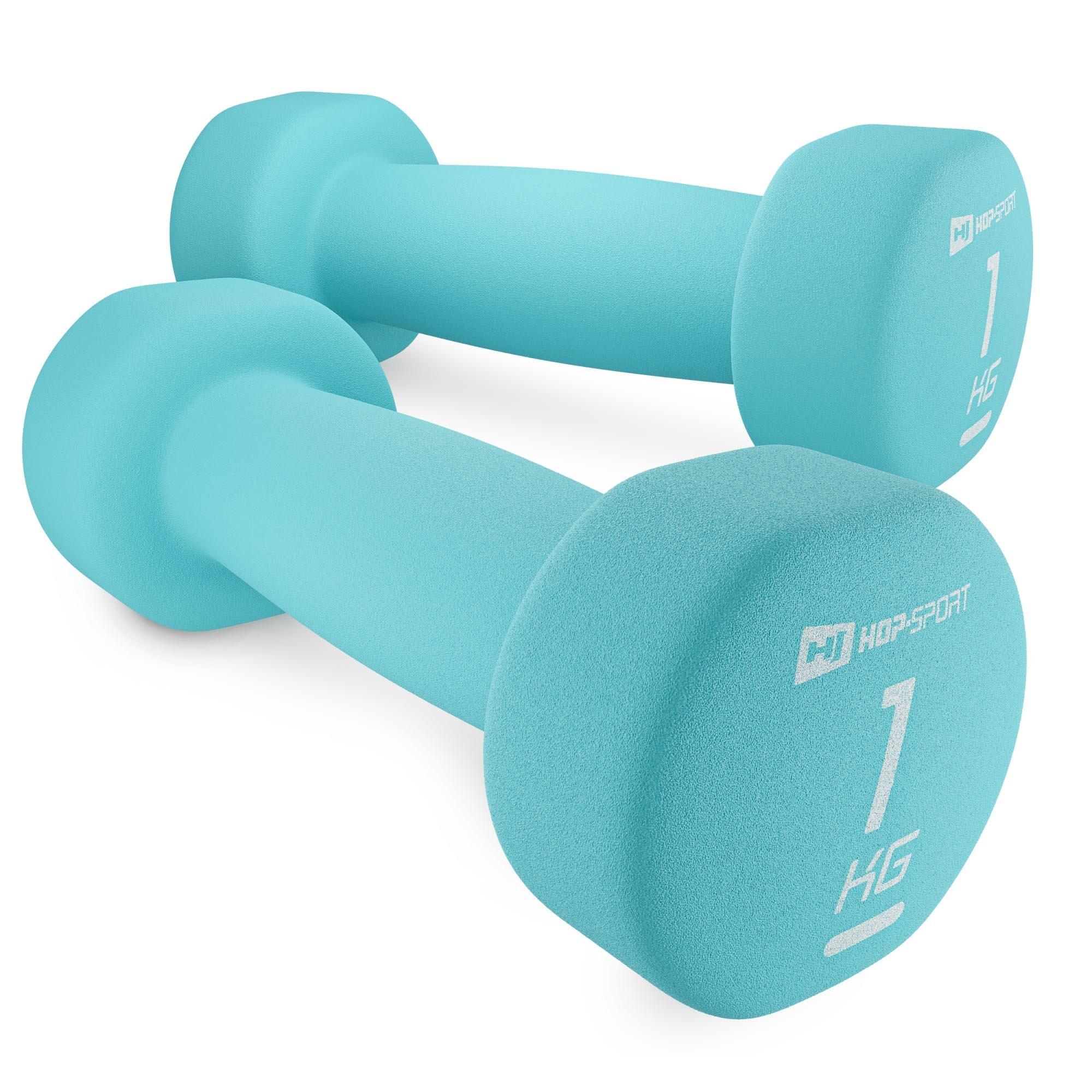Zestaw hantelek żeliwnych neoprenowych 2x1kg