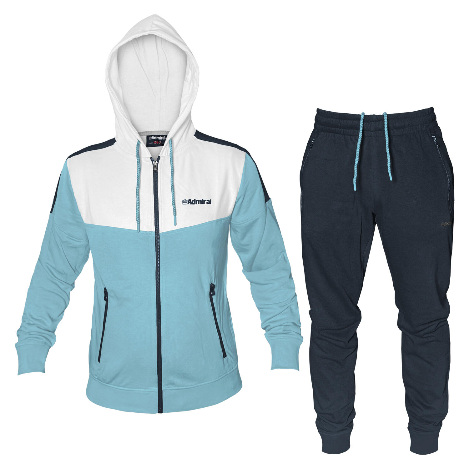 celeste / bianco / blu scuro