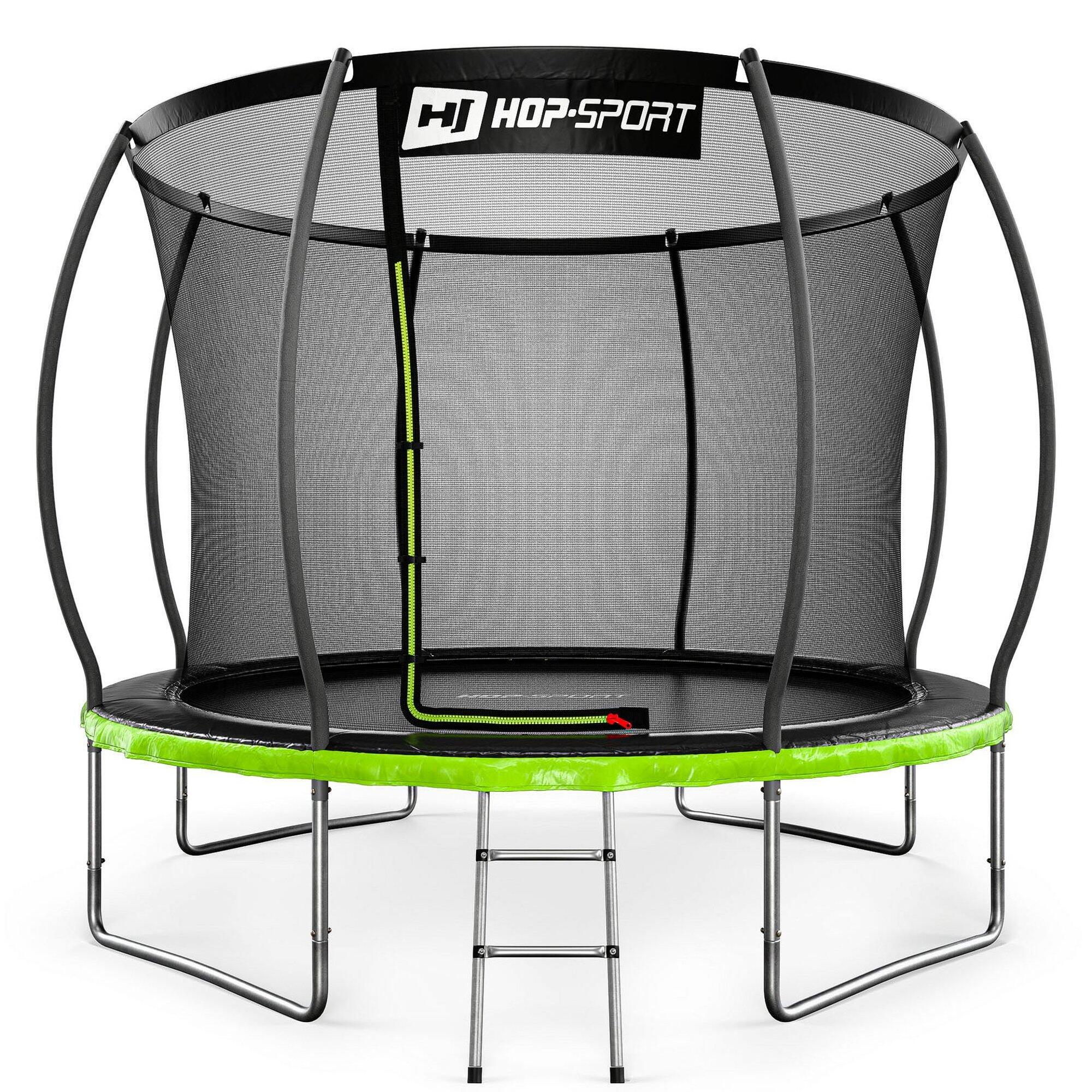 Hop-sport - Trampoline Citrouille 10ft (305cm) Hop-sport Hs-pt10i Avec Filet Intérieur - Trampoline - Noir|vert - Decathlon