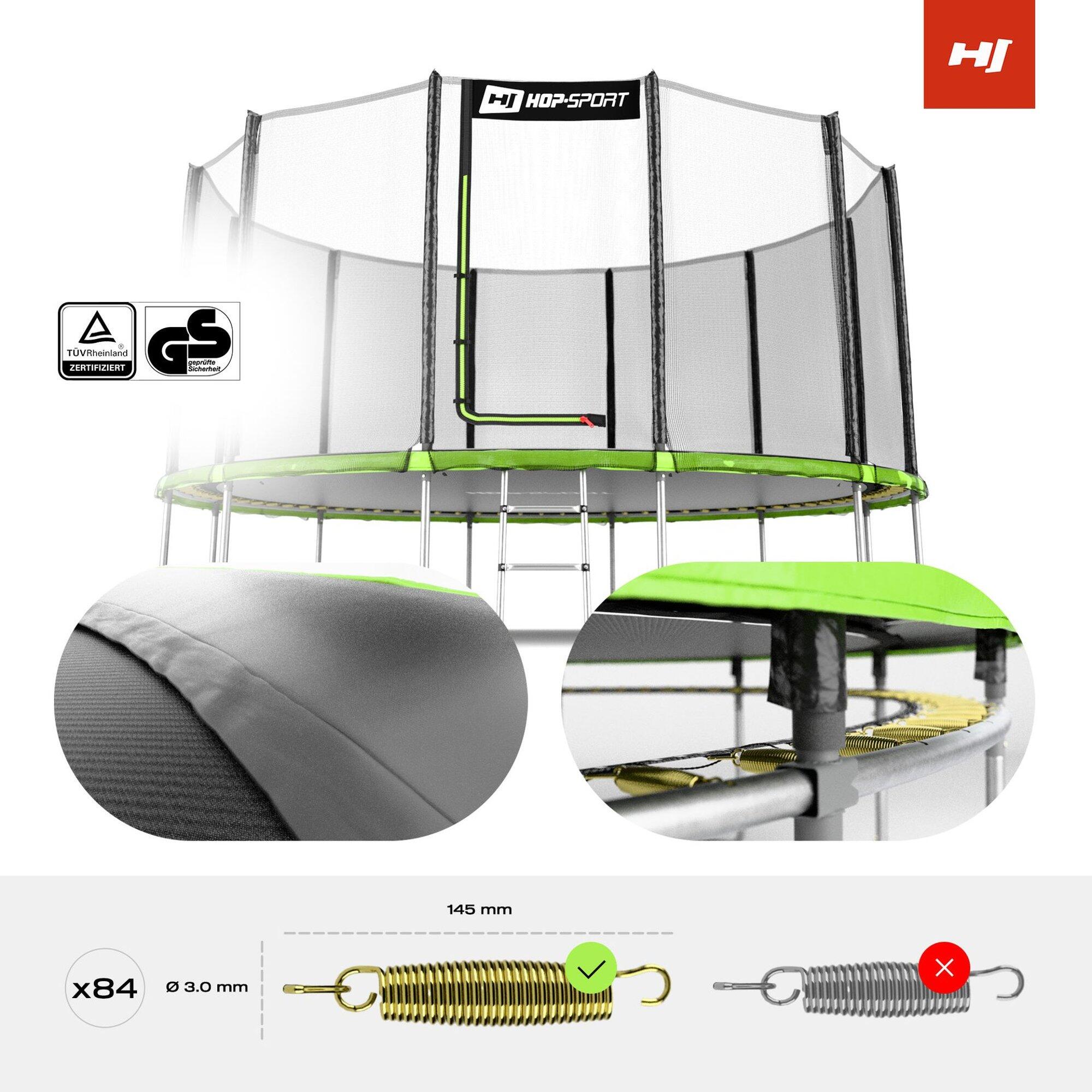 Trampoline de jardin 14ft 427cm HS-T14A échelle et filet de protection extérieur 2/7