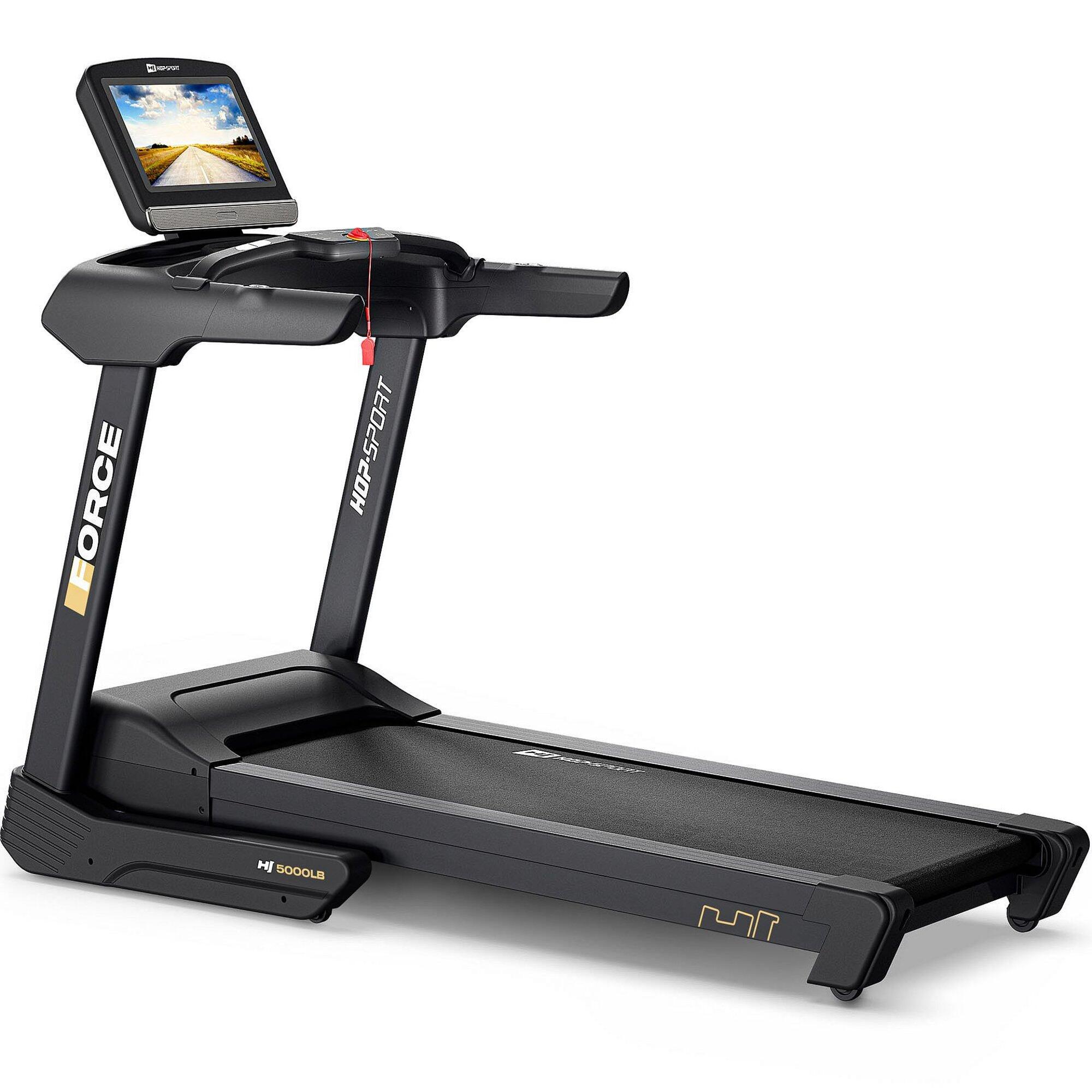 Tapis De Course Pliable Hop-Sport HS-1400LB Bolt - Moteur 1,5 CV, Vitesse 0,8-14 Km/h, Inclinaison 15%, 12 Programmes, Bluetooth, Kinomap, Max 130 Kg