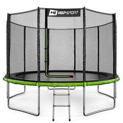 Trampoline 12ft (366cm) Hop-Sport HS-T12A avec filet extérieur