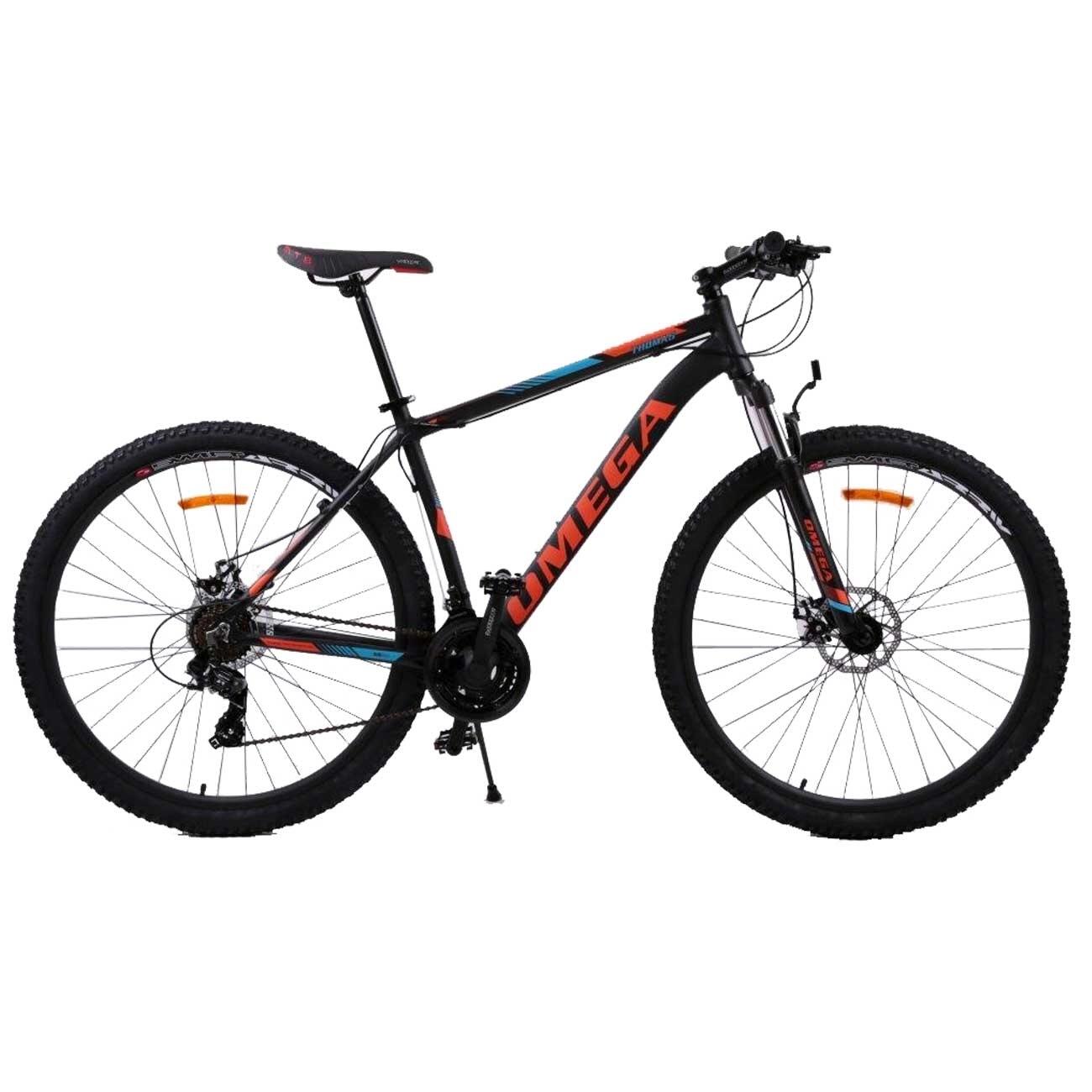 OMEGA BIKES Bicicletta mountainbike Omega Thomas 29", telaio 49 cm, nero/blu/arancio