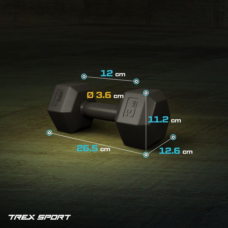 Set d'haltères en bitume Trex Sport TX-003CD 2×3 kg pour musculation 6/7