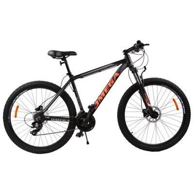 Bicicletta mountain bike Omega Duke 29". telaio 49 cm. nero/arancione