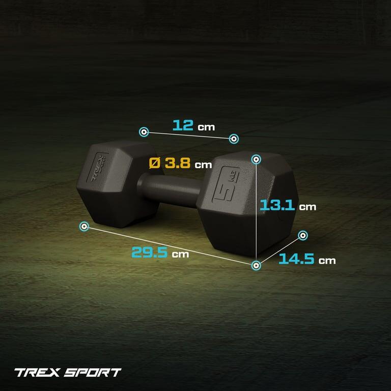 Set d'haltères en bitume Trex Sport TX-005CD 2×5 kg pour musculation 6/7