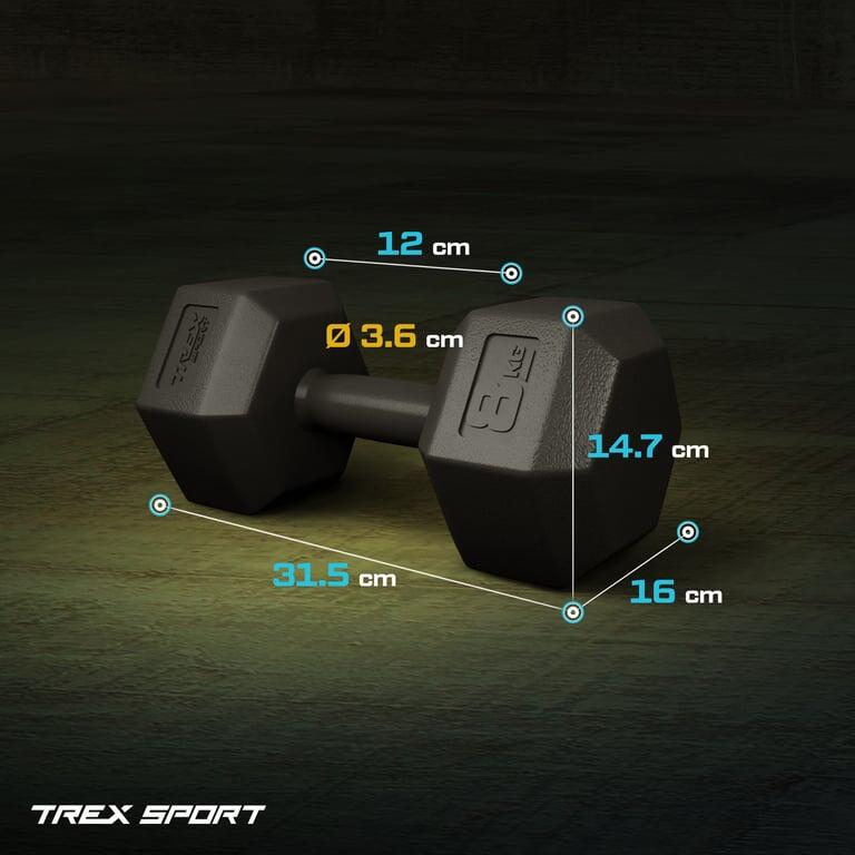 Set d'haltères en bitume Trex Sport TX-008CD 2×8 kg pour musculation 6/7