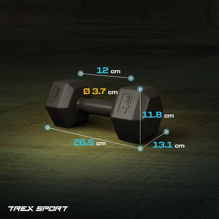 Set d'haltères en bitume Trex Sport TX-004CD 2×4 kg pour musculation 6/7