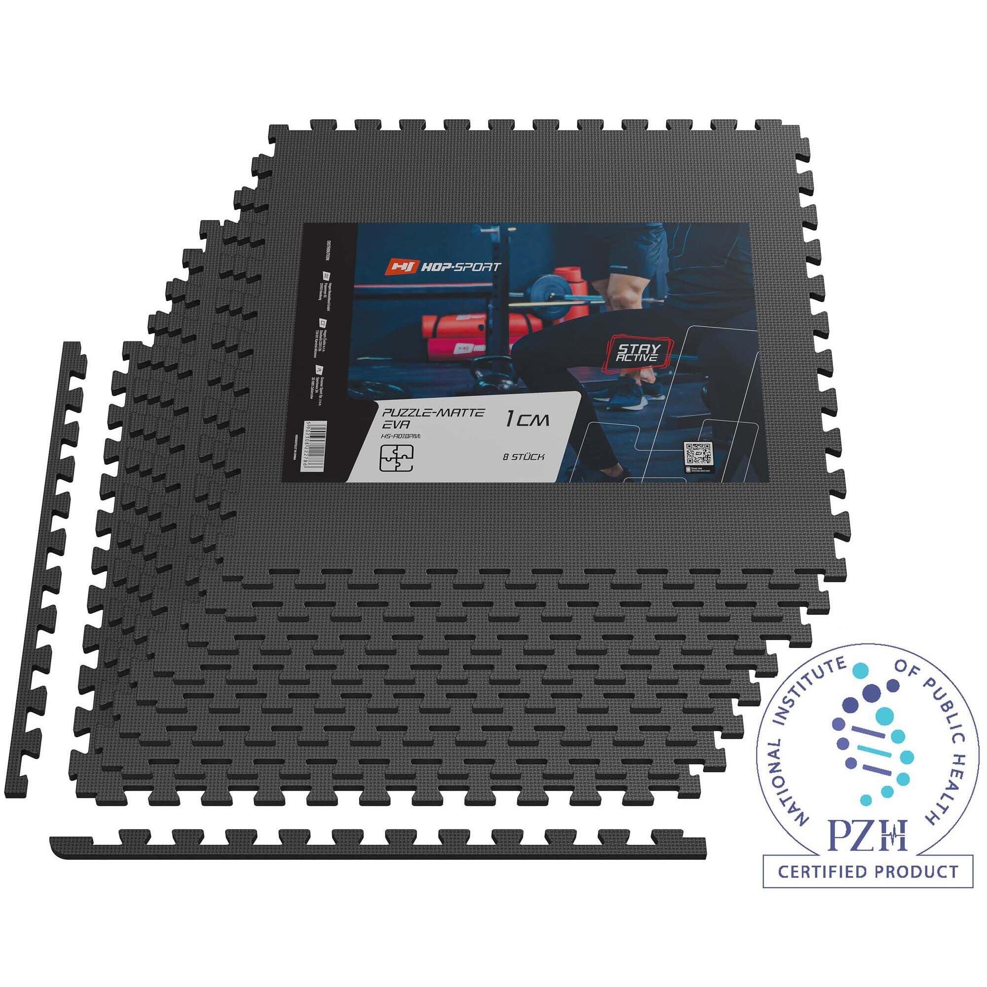 HOP-SPORT Podložka puzzle 1 cm Hop-Sport - 8 ks 240 × 120 cm