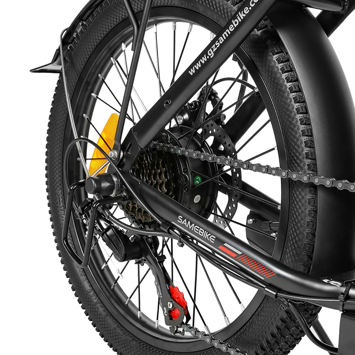 Bicicletta elettrica pieghevole SAMEBIKE CY20 con batteria da 36V 12Ah 6/7