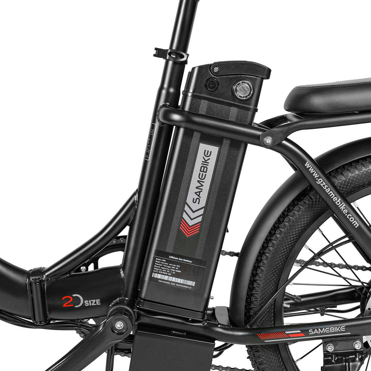 Elektrische Klappfahrrad  CY20 36V-12Ah (432Wh) - rad 20x2.35 6/7