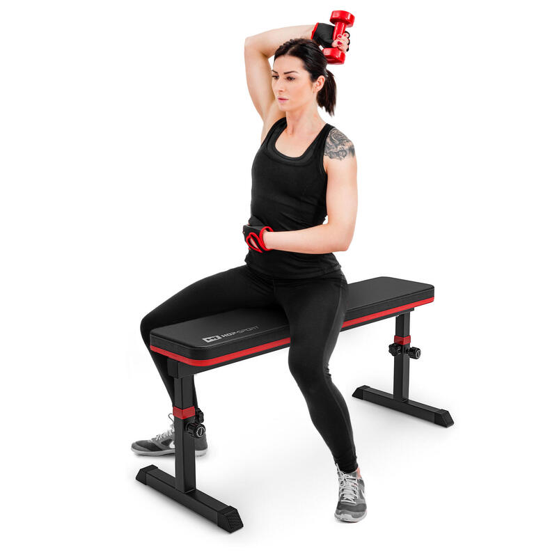 Bancă de exerciții Hop-Sport HS-1025 plată reglabilă