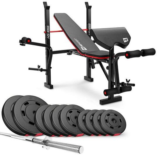 Hop-Sport Premium Bodybuilding Set 59kg met bank HS-1055