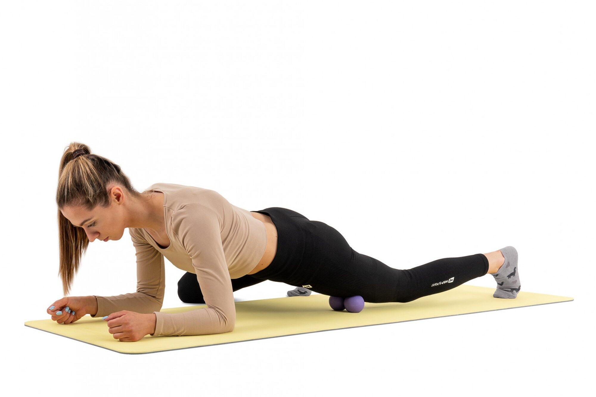 Balle de massage Hop-Sport HS-S063DMB double en silicone 4/7