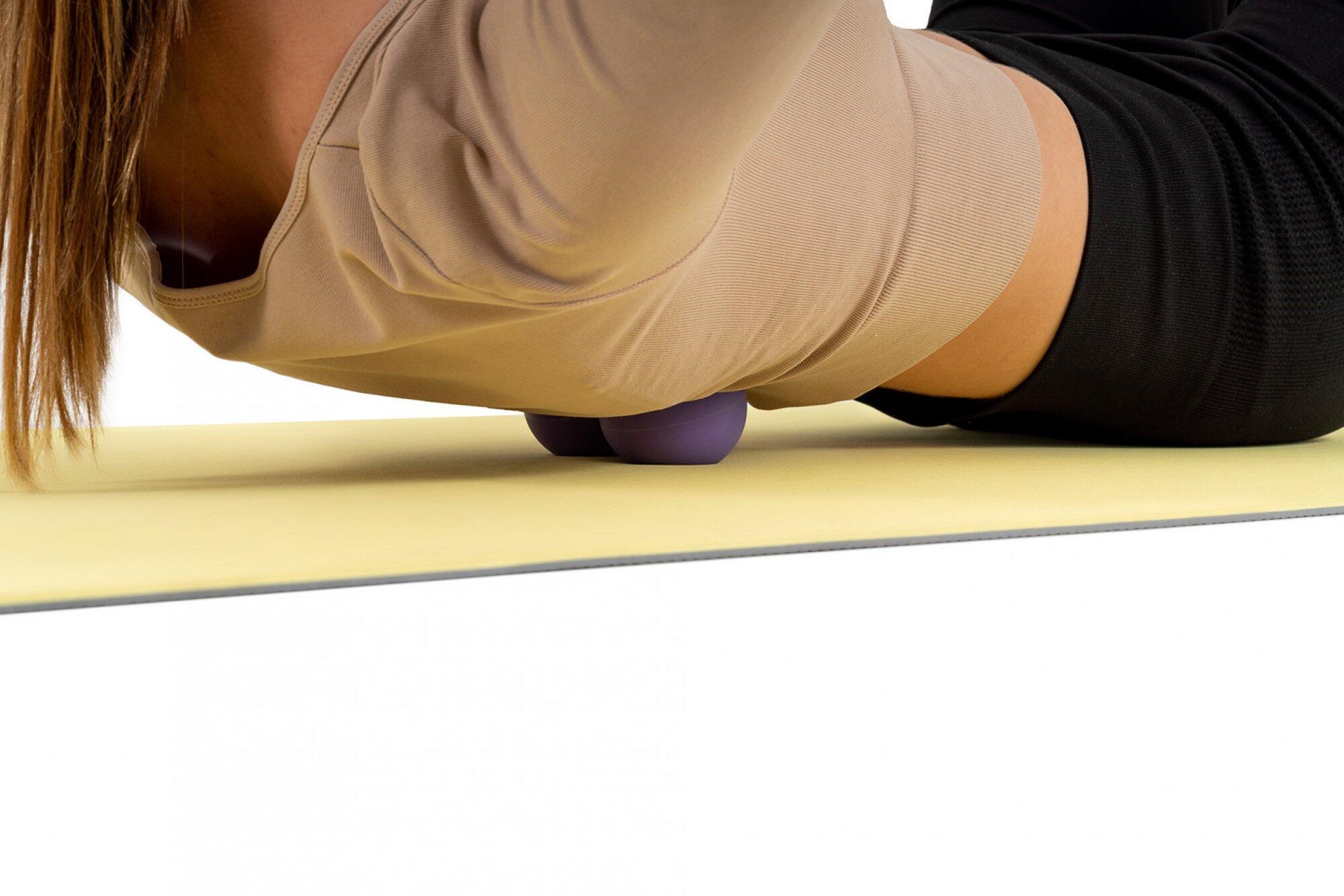 Balle de massage Hop-Sport HS-S063DMB double en silicone 2/7