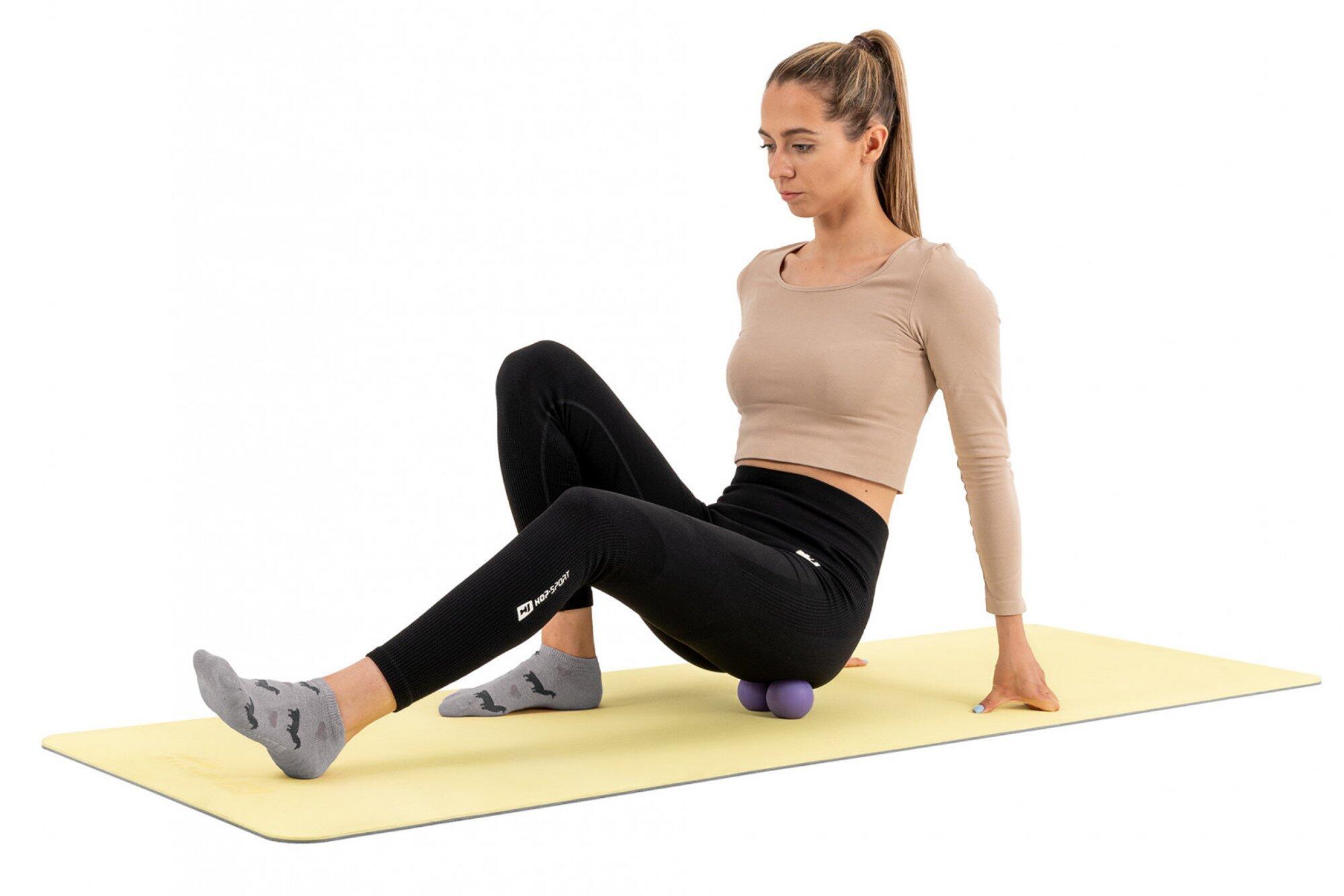 Balle de massage Hop-Sport HS-S063DMB double en silicone 3/7