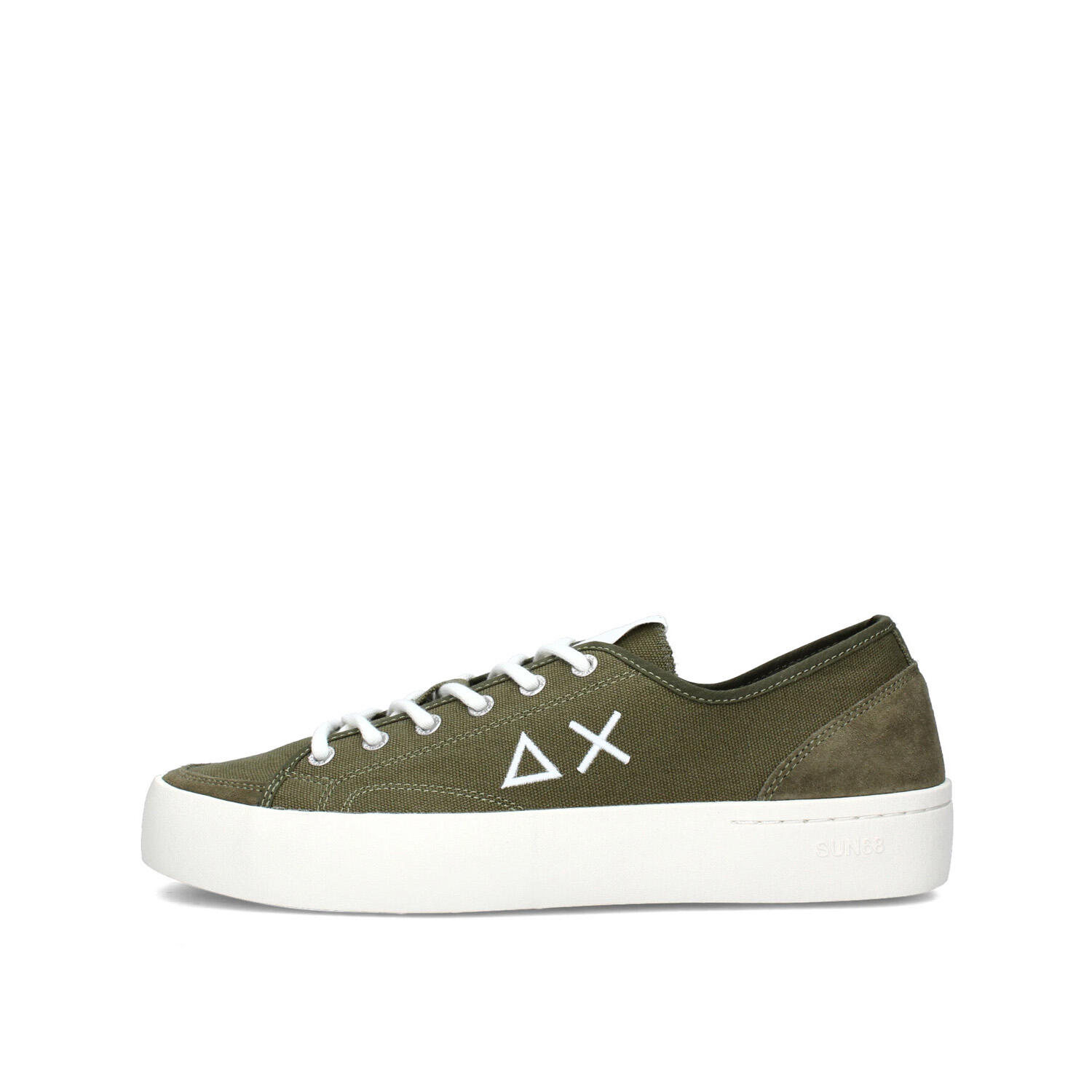 Sneaker Uomo   Street canvas verde Z34141-19 1/2