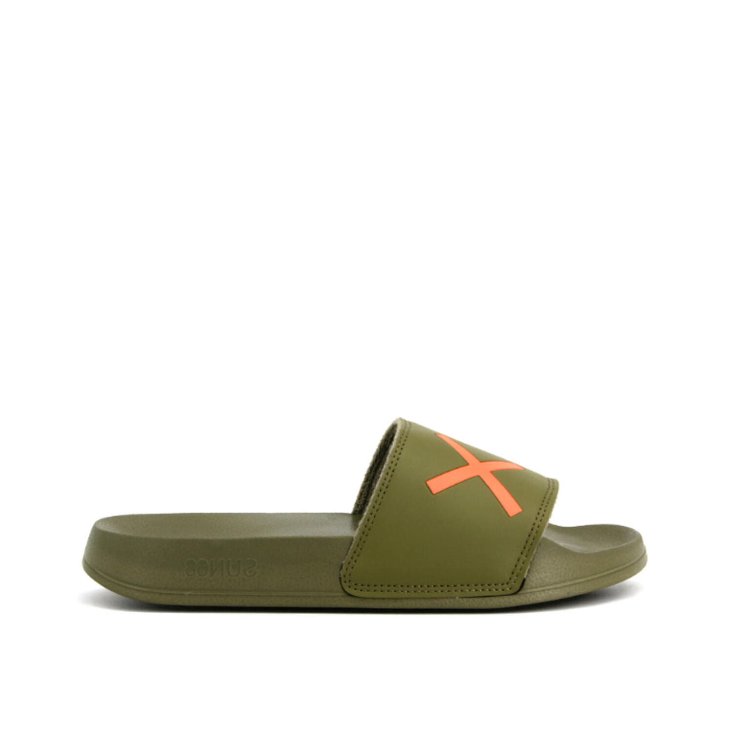 SUN68 Ciabatta Bambino   Slippers logo verde X34303-19