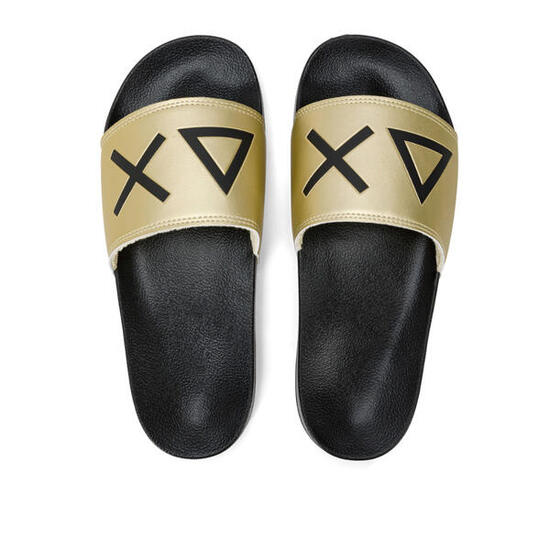 Sun 68 - Pantuflas con logo negro/dorado X35102-1143
