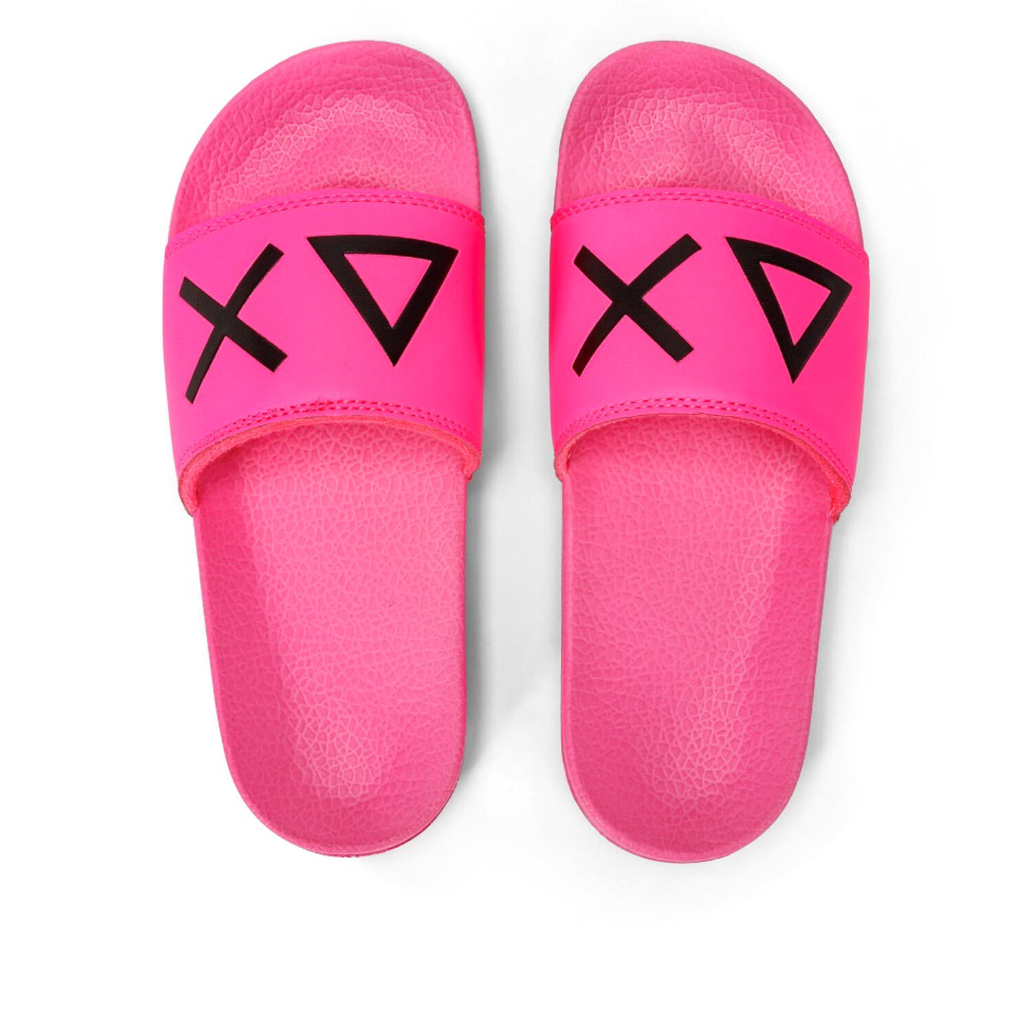 Ciabatta Bambino   Slippers logo fuxia fluo X34403-62 2/2