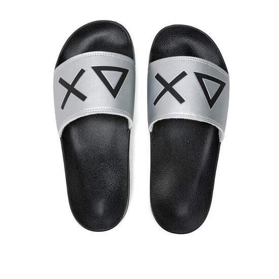 Sun 68 - Pantuflas con logo negro/plateado X35102-1144
