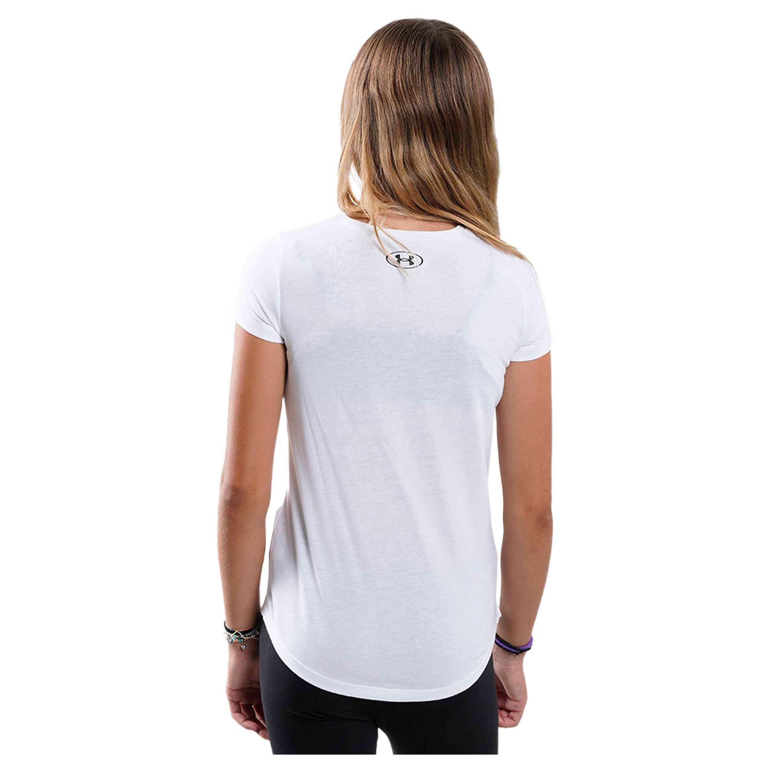 Maglia a maniche corte Under armour modello 1361182-100 per ragazze 3/3