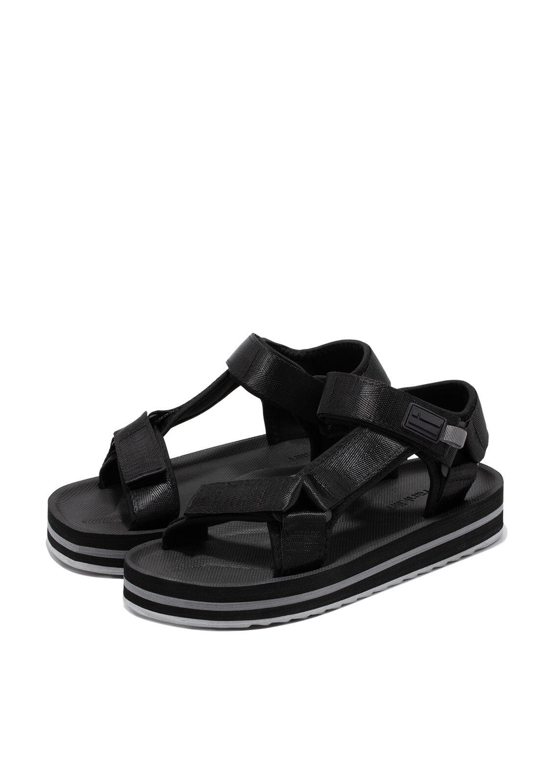 Sandalias D. Franklin Forest High Strips Negro 2/4