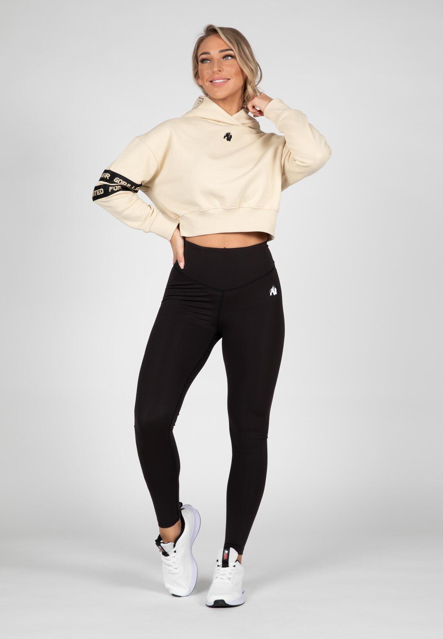 Tracey Cropped Bluza z kapturem - Beżowy 3/6