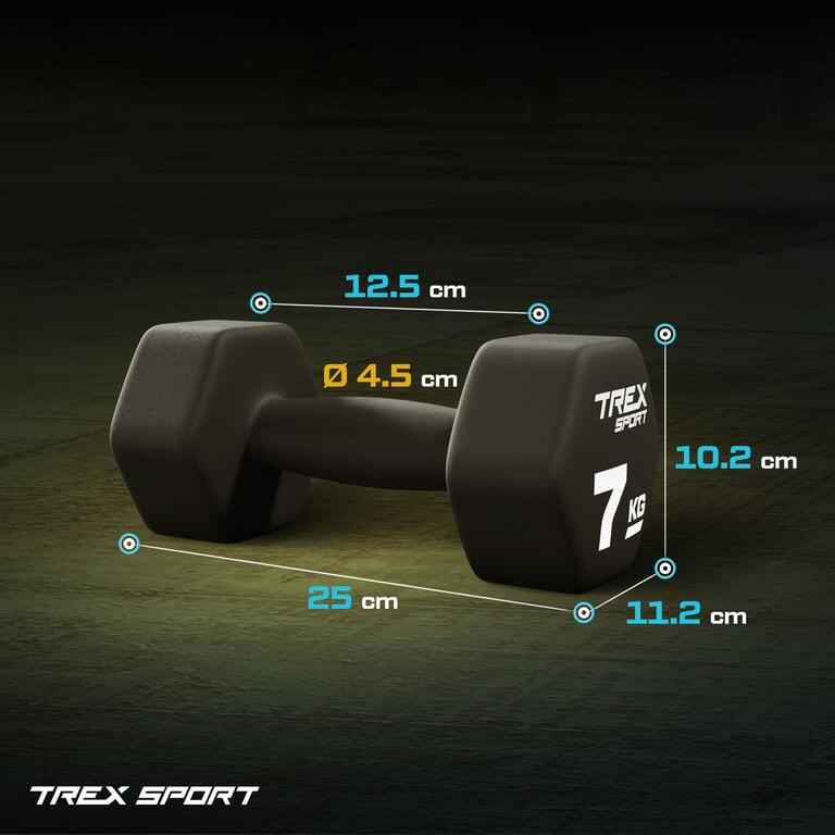Set de mancuernas de neopreno Trex Sport 2x7 kg para fitness 6/7