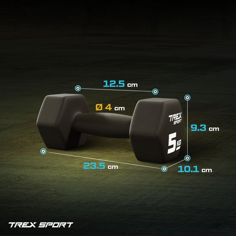Set de mancuernas de neopreno Trex Sport 2x5 kg para musculación 6/7