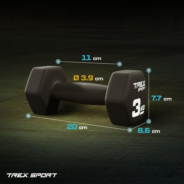 Set d'haltères en fonte Trex Sport TX-030VD 2×3 kg revêtement néoprène 6/7